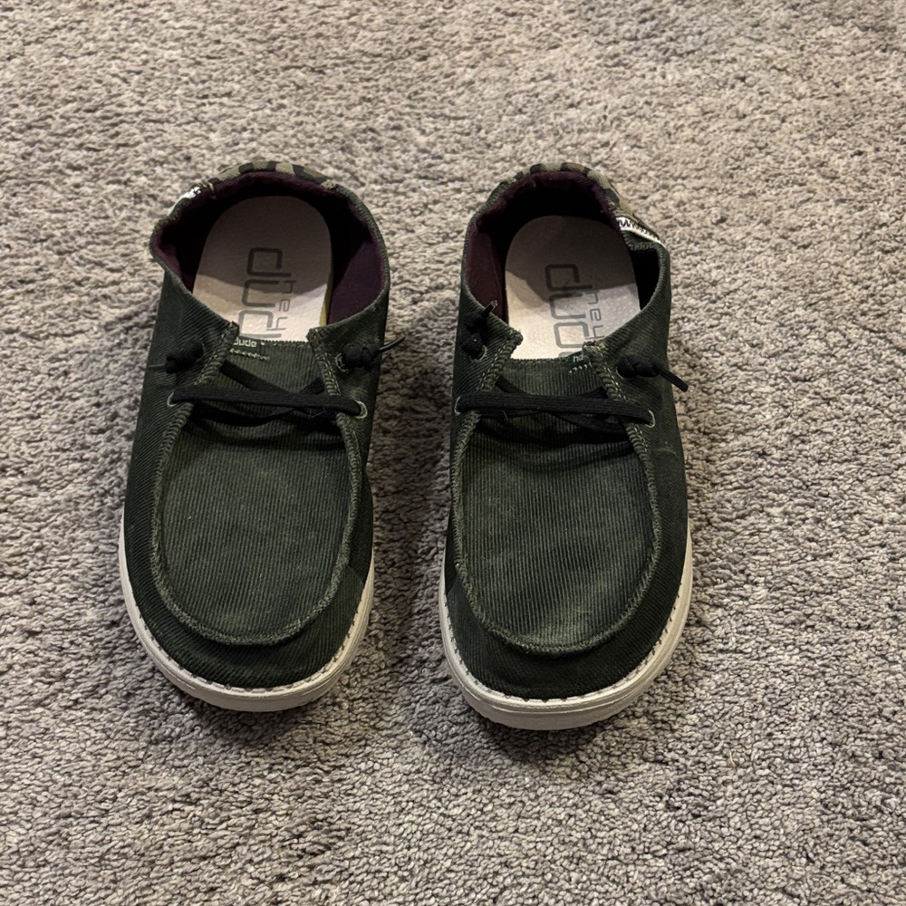 Hey Dude Kids Green Moccasins